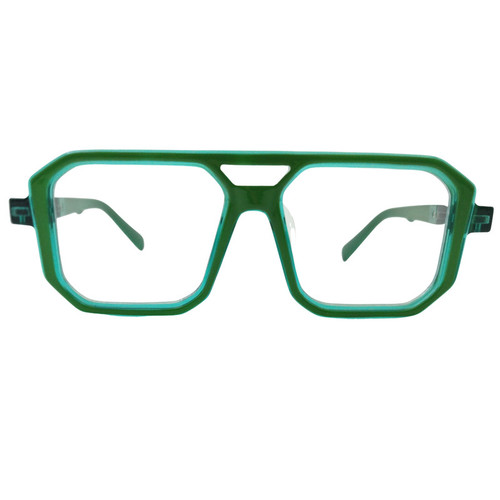 فریم عینک طبی و بلوکات مستطیلی سبز مارک جاکوبز